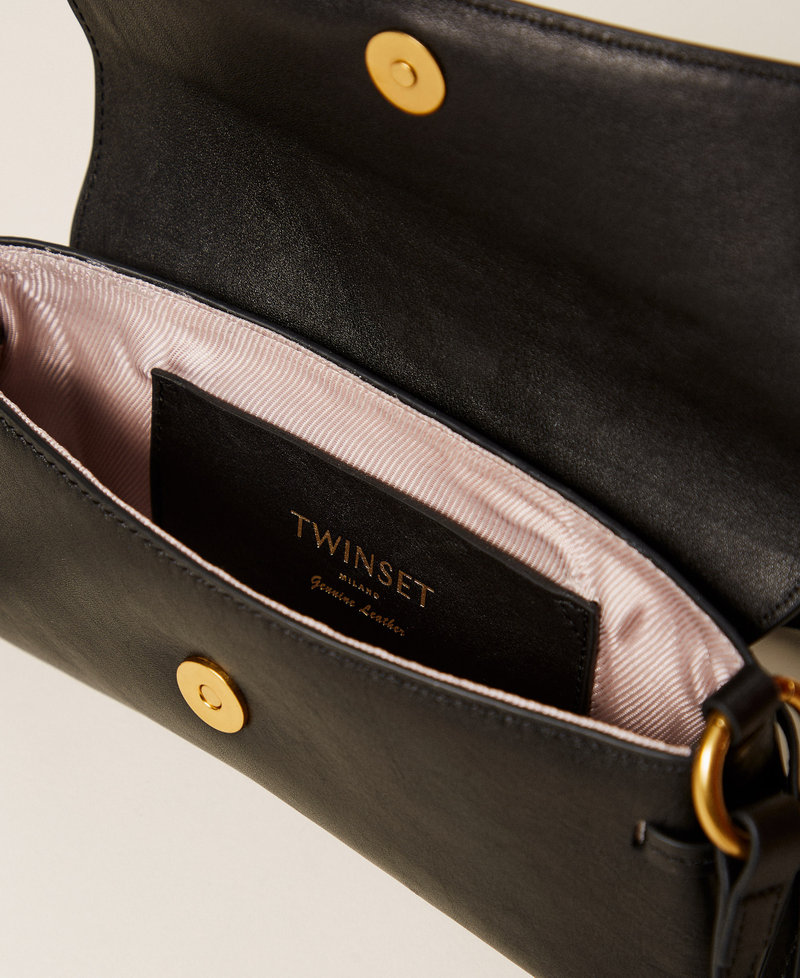 Leather shoulder bag with flap Black Woman 262TB7171_00006_04