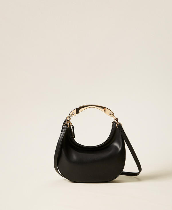 Croissant bag with metal handle