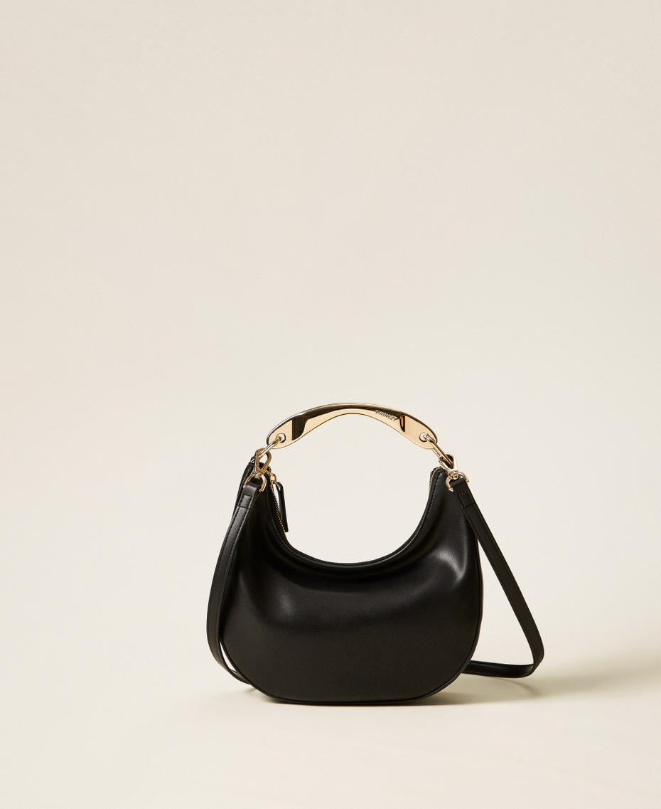 Croissant bag with metal handle Black Woman 252TD8160_00006_01