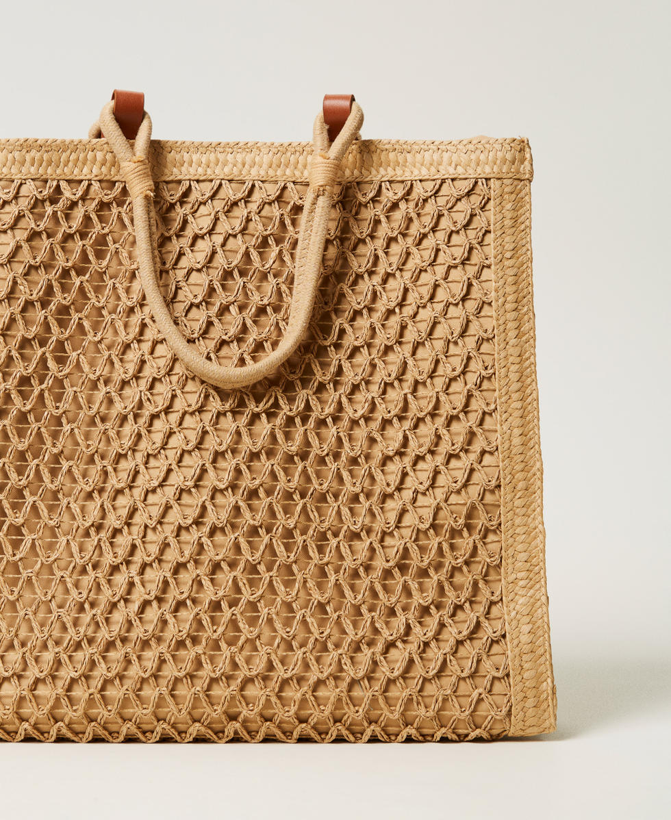 Shopper aus geflochtenem Stroh Stroh Frau 251LM8AHH_00193_03