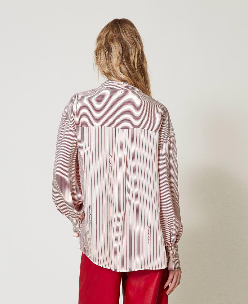 Camicia in satin a righe Funny Stripes Dark Love Potion Donna 251AP2205_12245_02