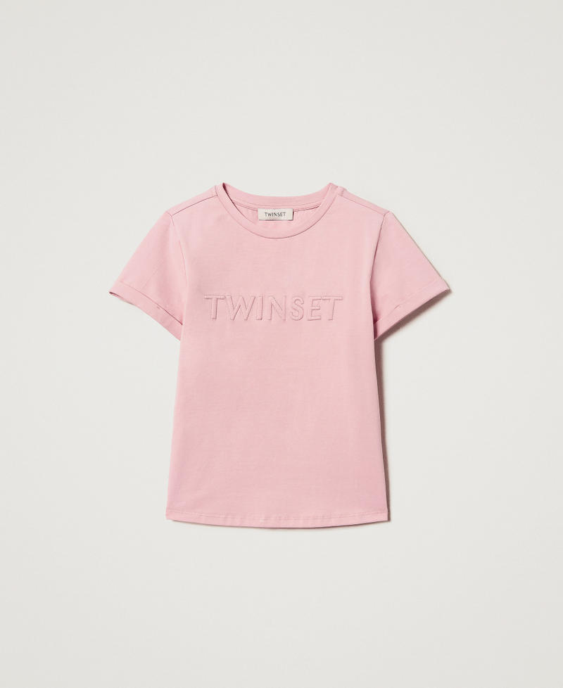 T-shirt with embossed logo Sweet Rose Girl 251GJ2534_00533_S0