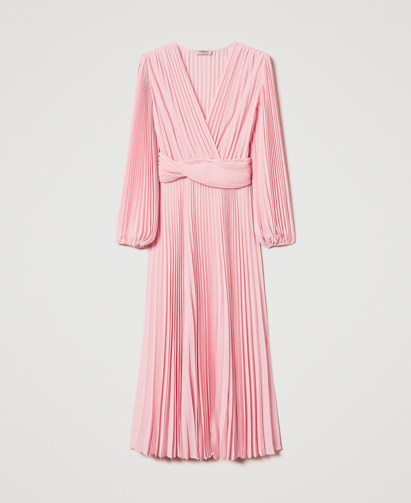 Long pleated georgette dress