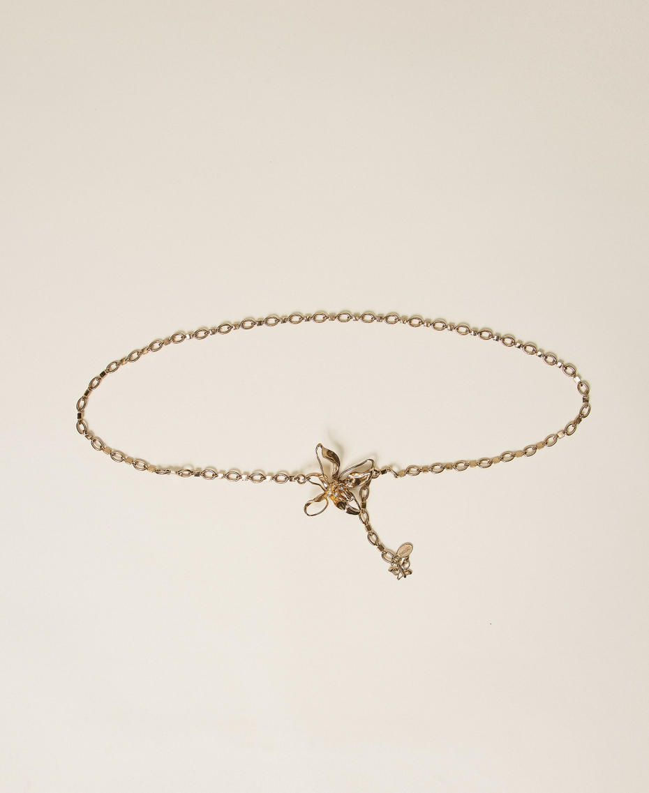 Kettengürtel mit Blume Old Gold Frau 261TA4201_12616_01