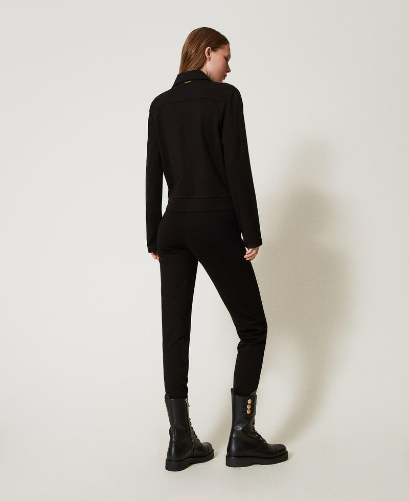 Straight fit trousers with pleats Black Woman 251LL2RCC_00006_03