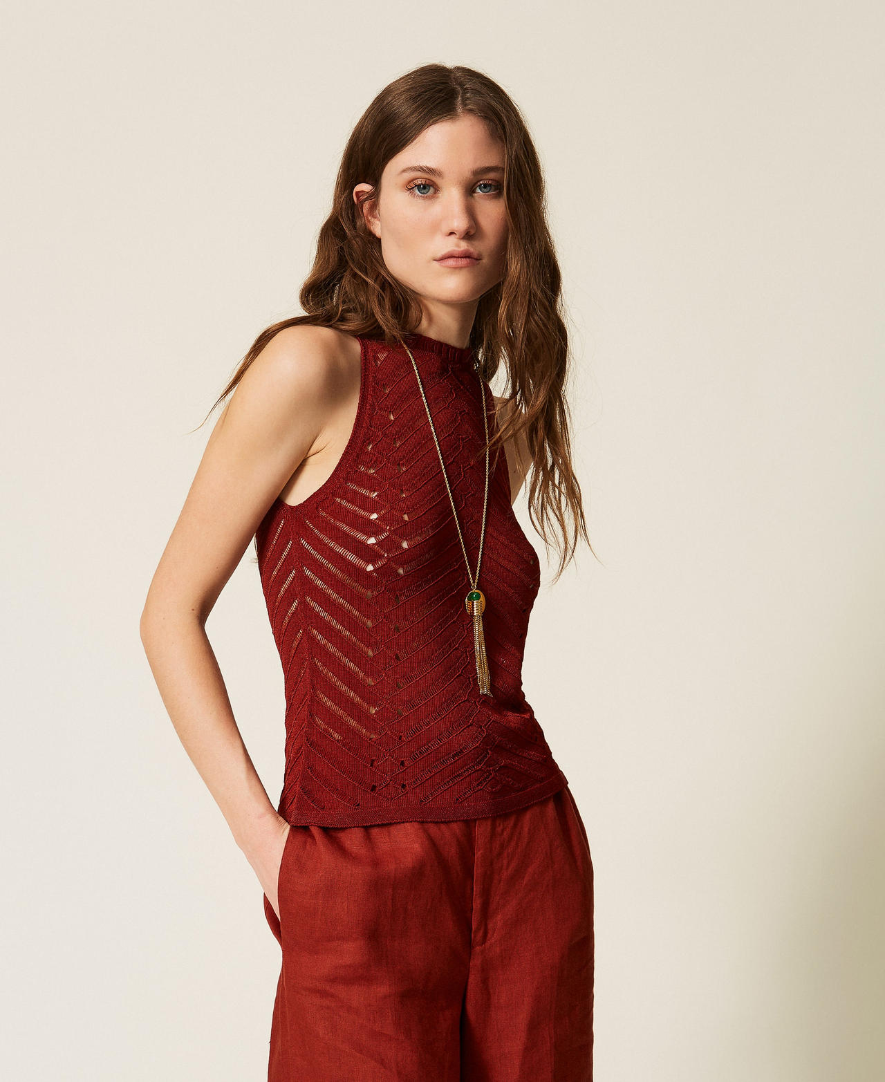 Twinset Tops en maille à chevrons
