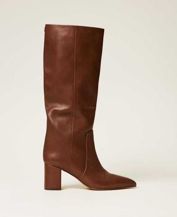 High leather boots