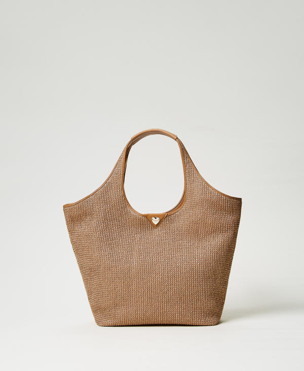 Borsa shopper effetto paglia