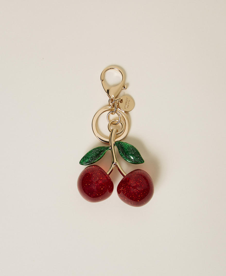 Key ring with resin cherries Indian Red Red Woman 261TL8010_00620_01