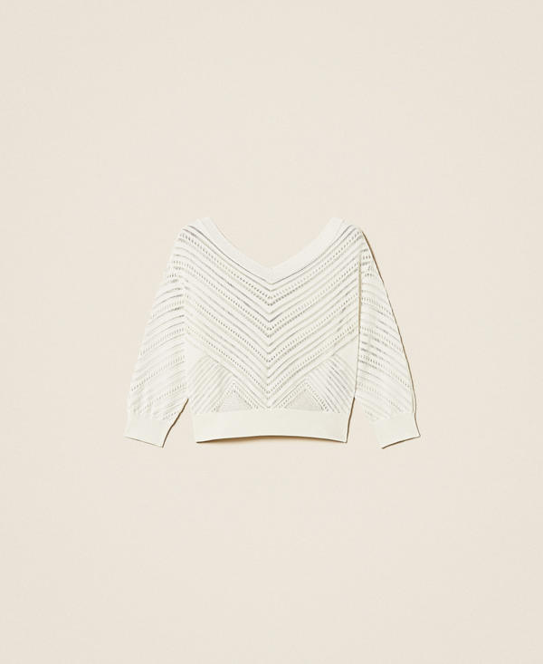 Chevron openwork jumper