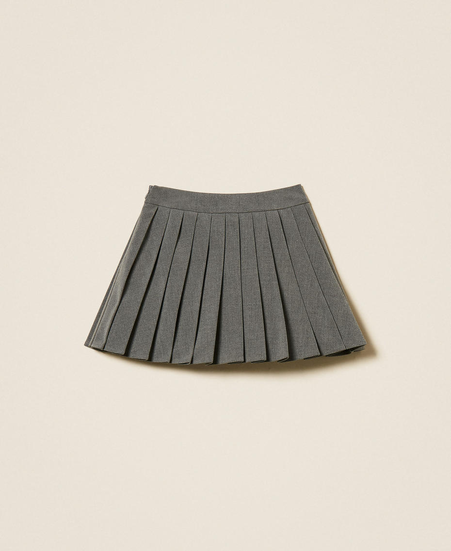 Short flannel skirt Mid Melange Grey Girl 252GJ2271_11727_S1