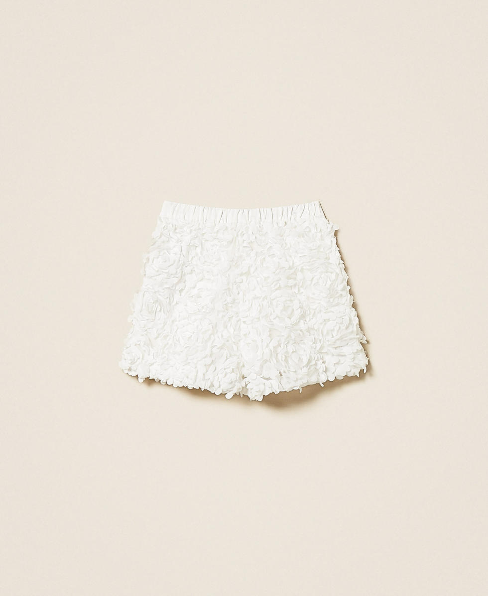 Shorts mit Rosen Mattwei&szlig; M&auml;dchen 261GJ2Q60_00526_S1