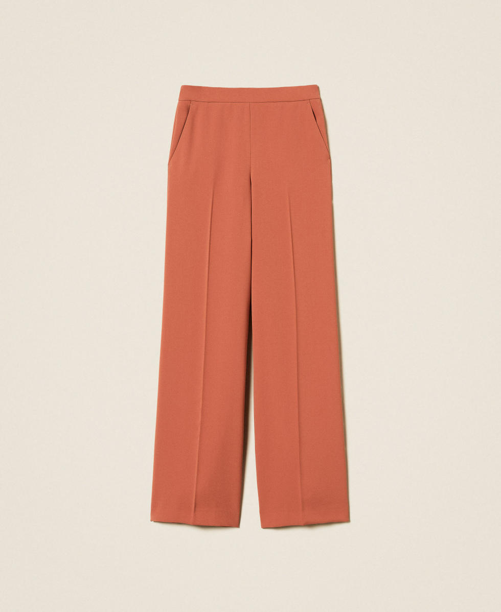 Crêpe palazzo trousers
