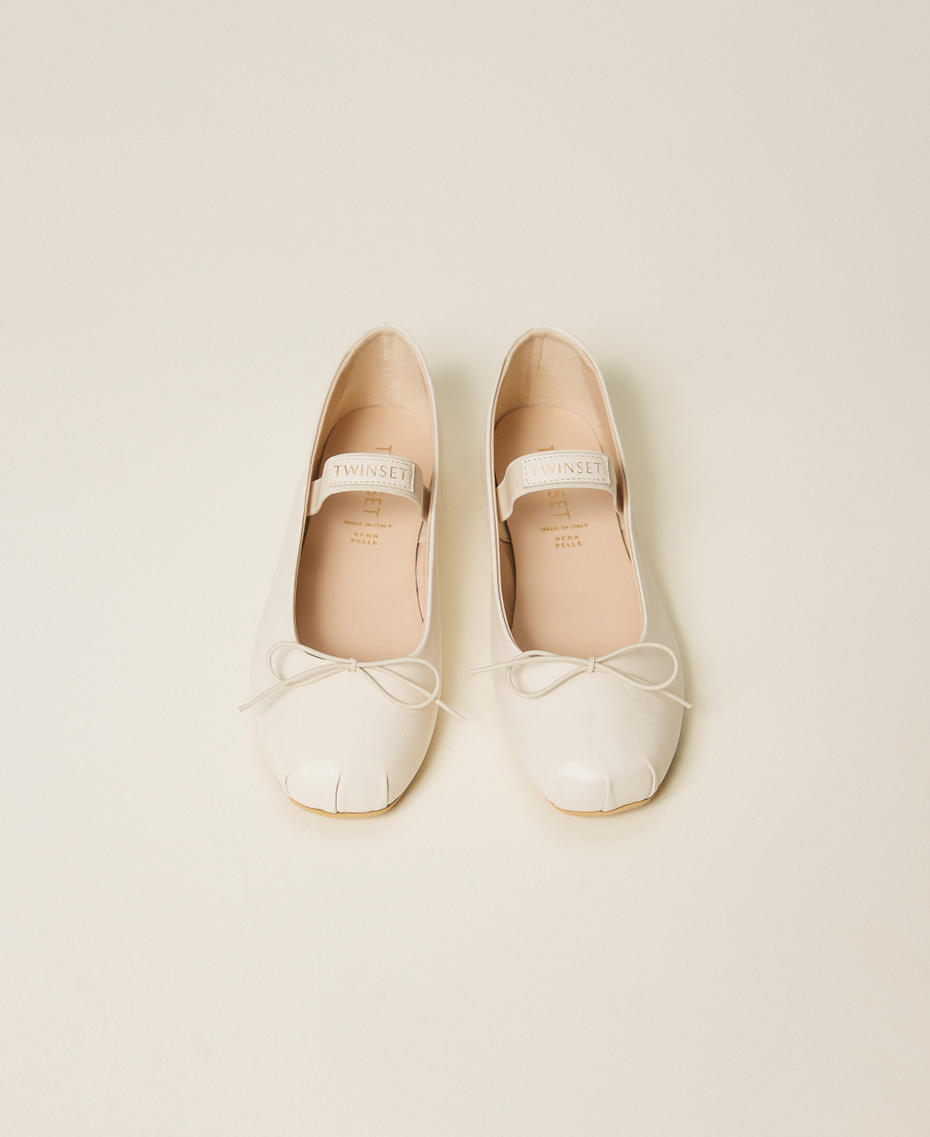 Mary Jane leather ballet flats Milk Girl 261GCJ022_12577_04