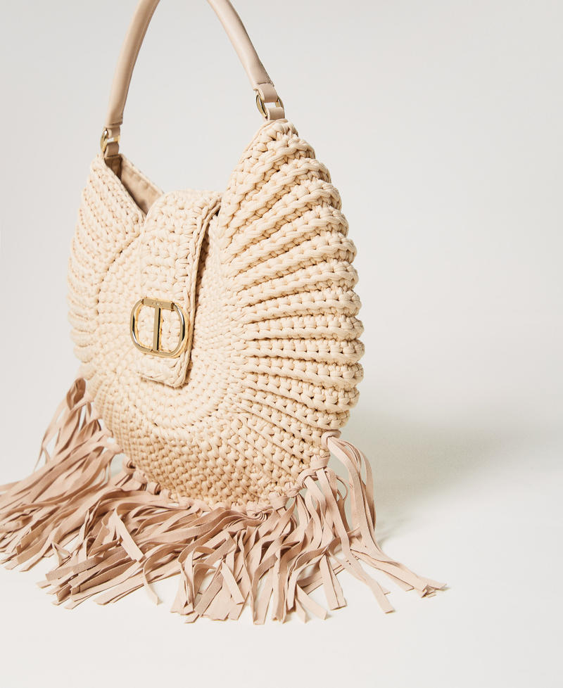 Besace « La Coquillette » en crochet Blanc Naturel Femme 251TD8140_00497_02