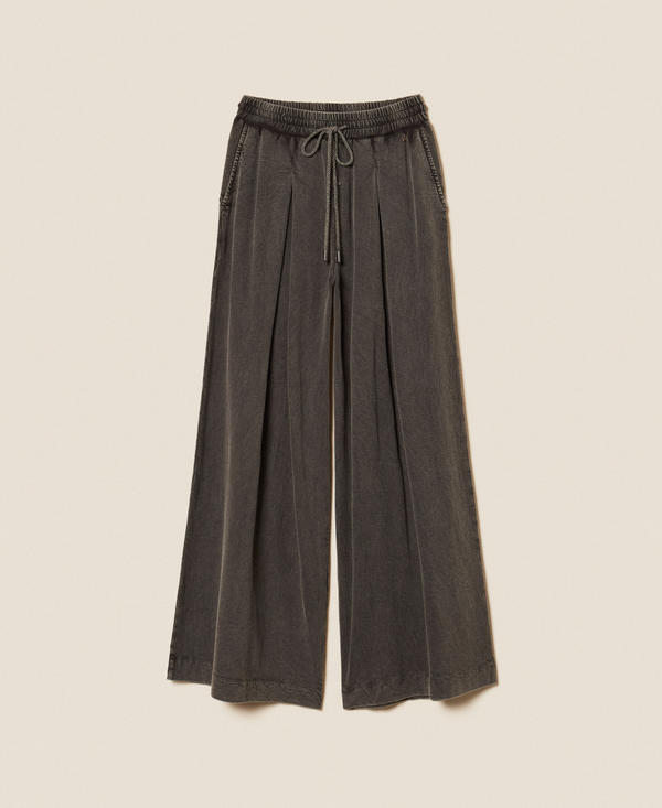 Plush palazzo trousers