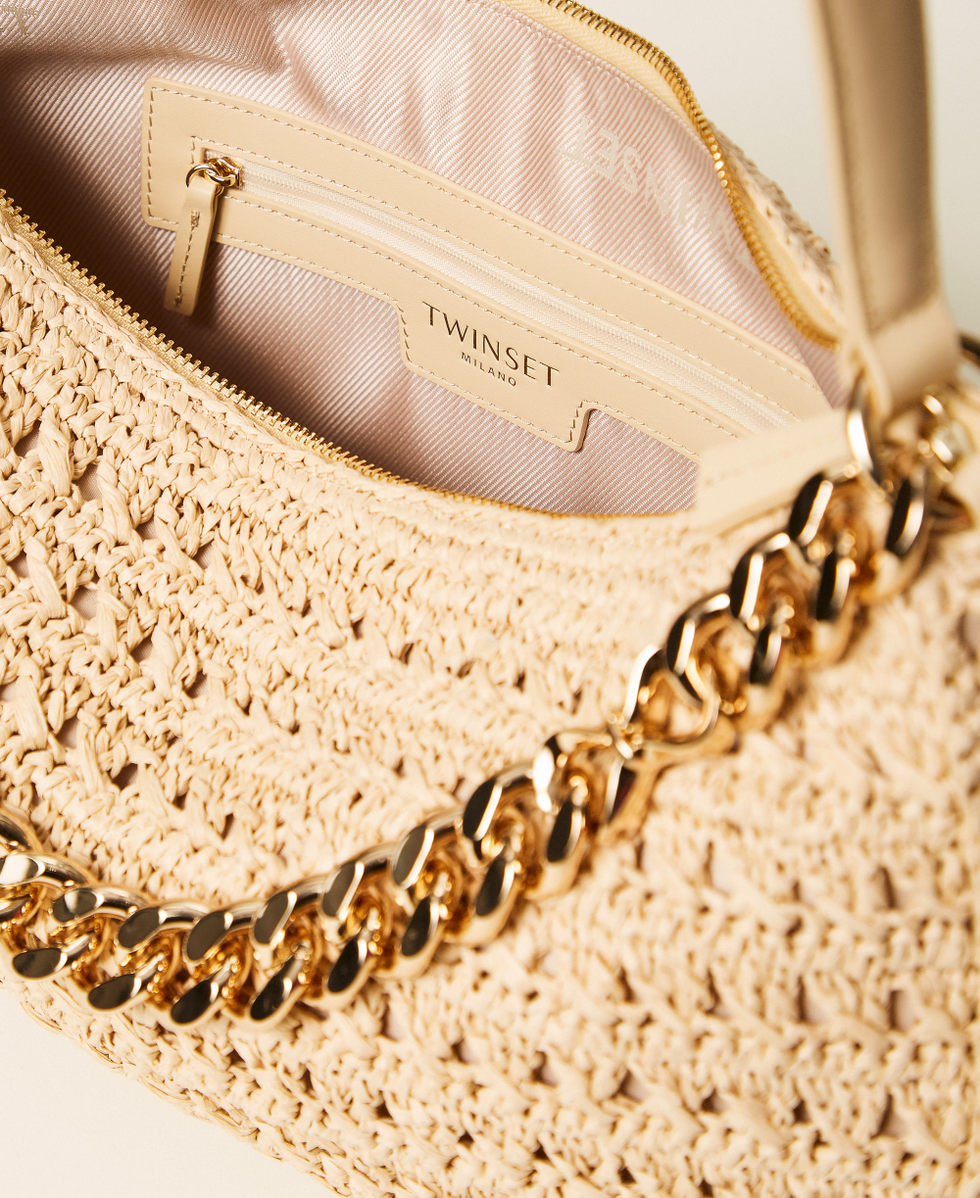 Large crocheted raffia Liliane bag Straw Woman 261TD8080_00193_04