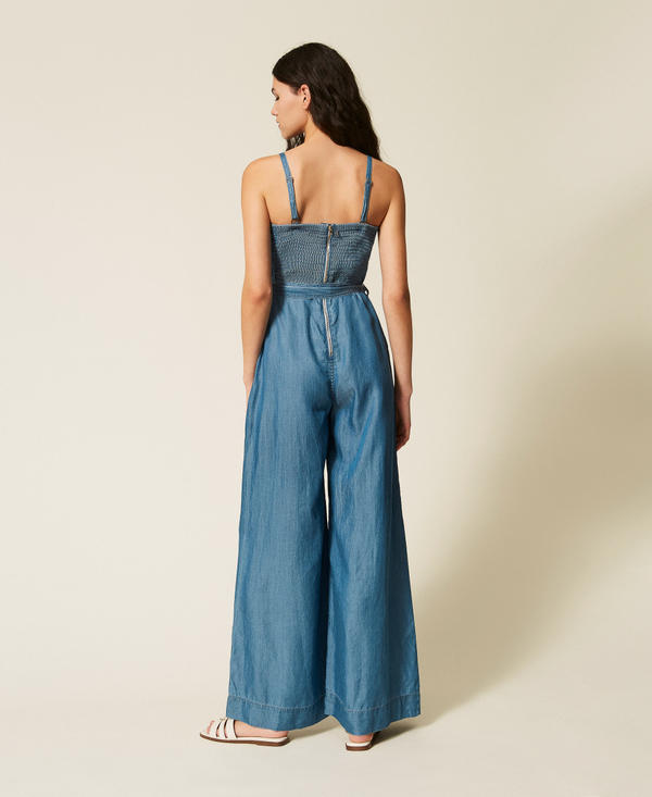 Jumpsuit aus Jeans mit G&uuml;rtel