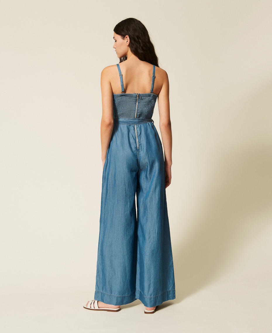Mono vaquero con cintur&oacute;n Denim Azul Claro Mujer 261AT2052_07283_03