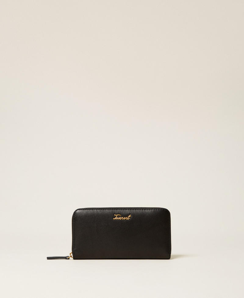 Zip around leather wallet Black Woman 262TH7030_00006_01