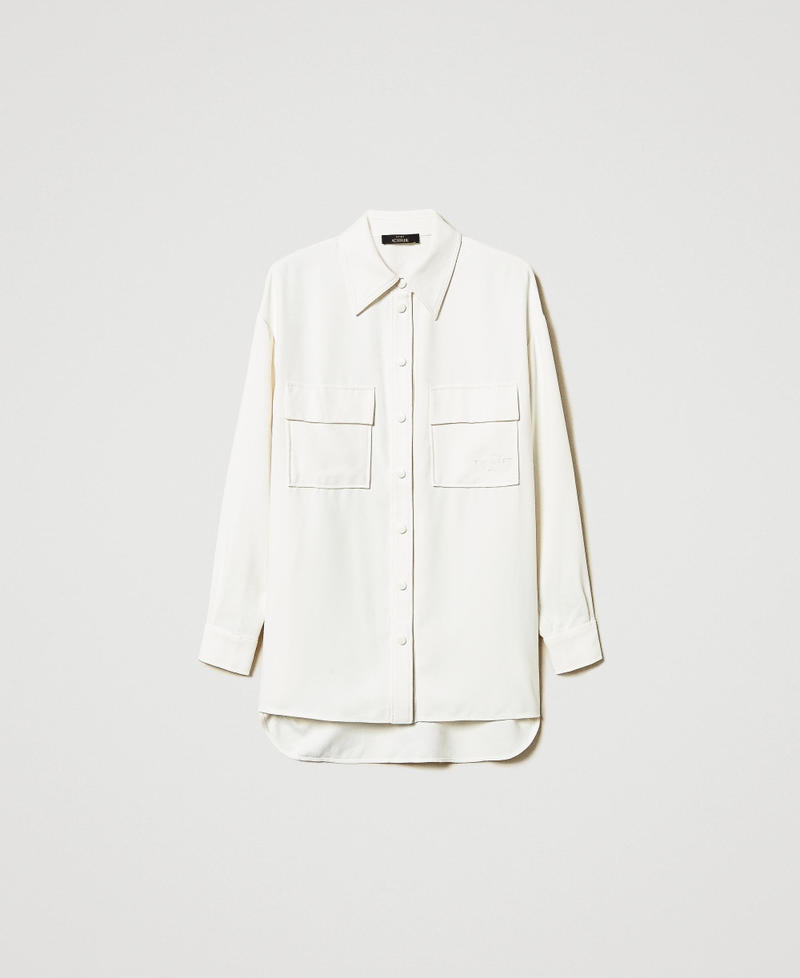 Camicia in crêpe piquet Bianco Sugar Donna 251AP2330_00632_0S