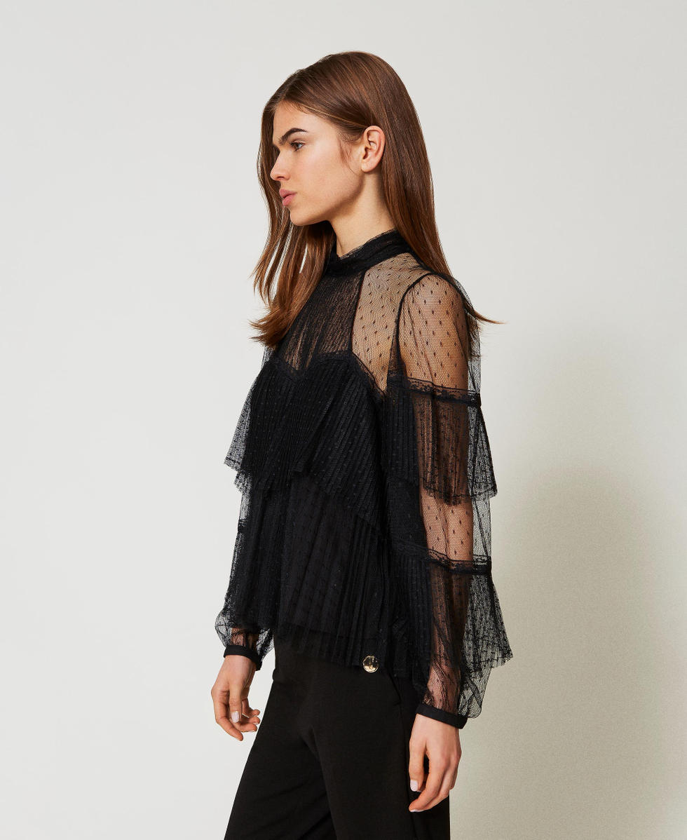 商品画像：all tulle frill blouse（3 color） | épine 3