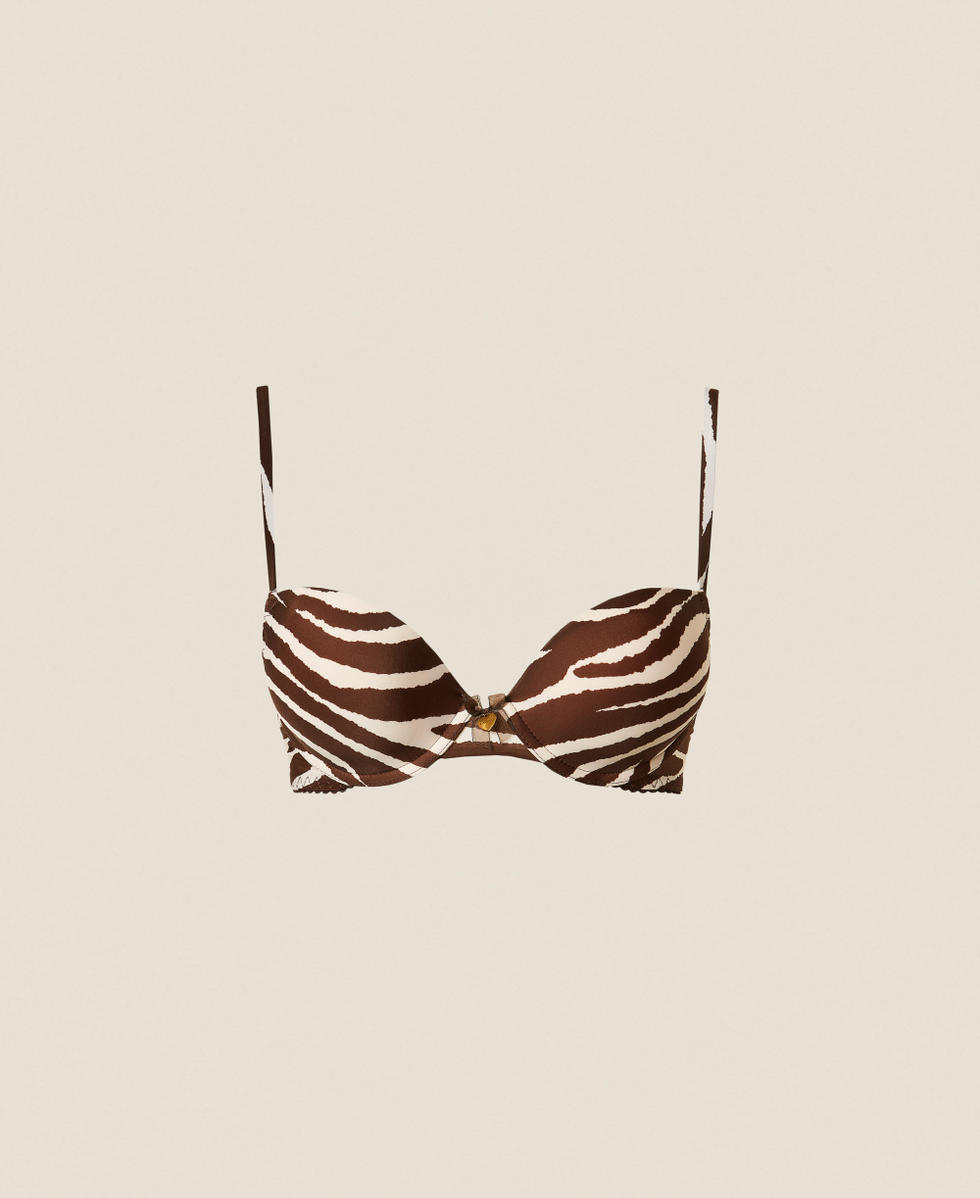 Sujetador push-up con animal print
