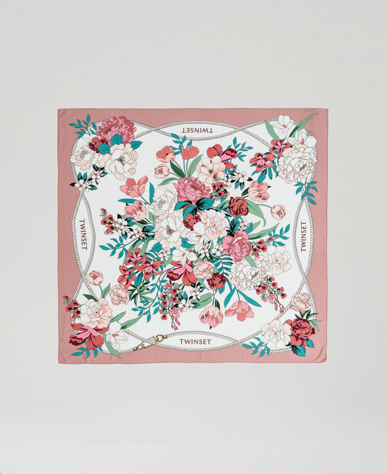 Куфия с цветочным принтом и логотипом Принт Цветы Бутон женщина 251TO5330_12420_05