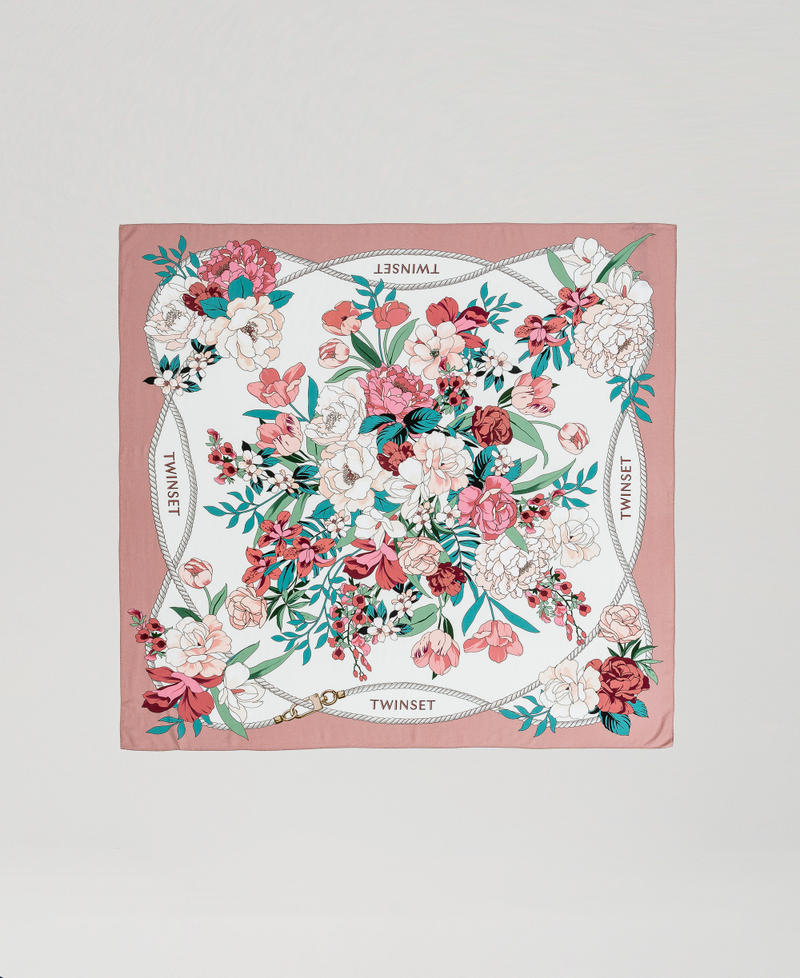 Куфия с цветочным принтом и логотипом Принт Цветы Бутон женщина 251TO5330_12420_05