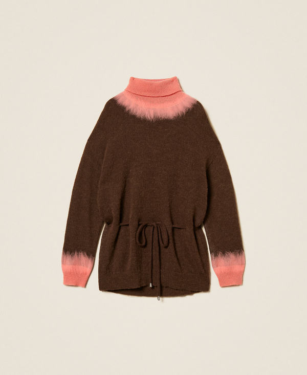 Myfo two-tone wool blend maxi jumper