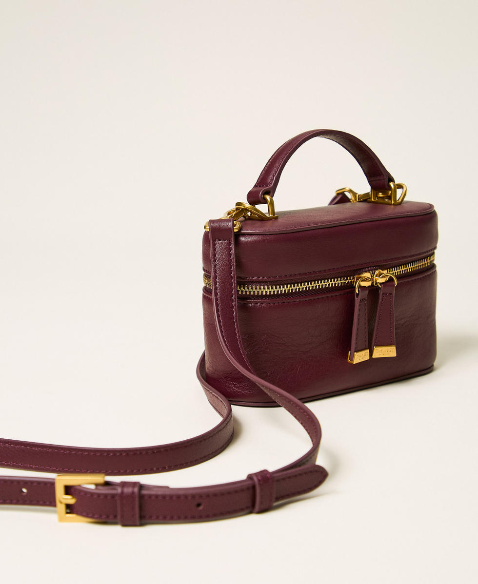 Borsa a tracolla in pelle Bordeaux Donna 262TD8170_00020_02