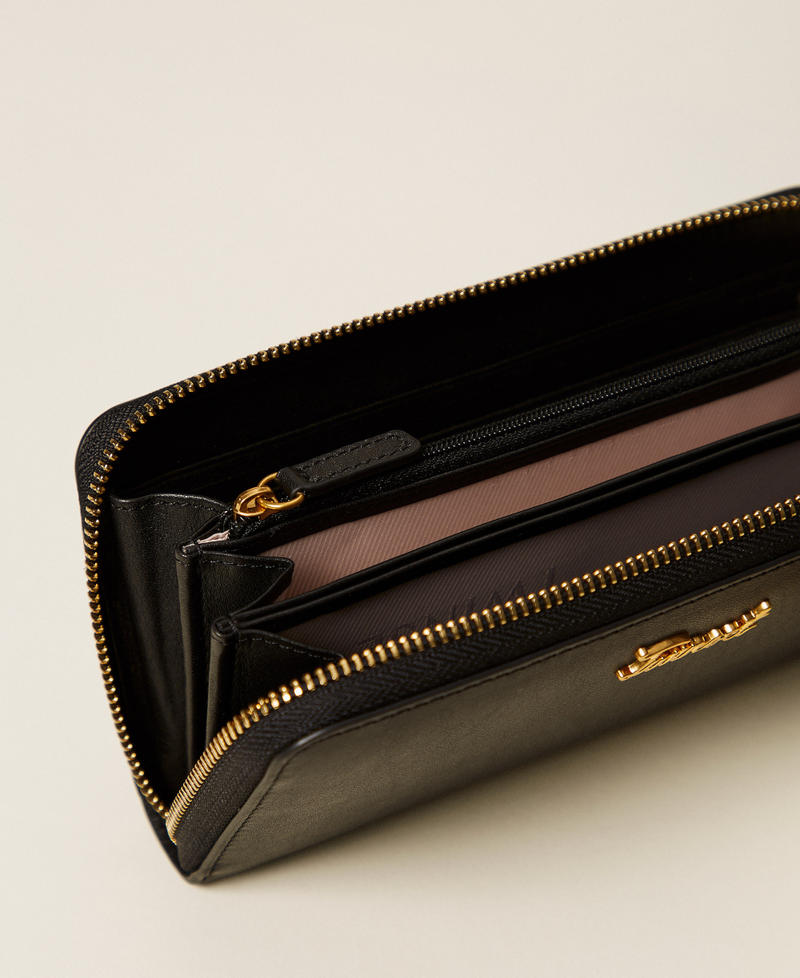 Zip around leather wallet Black Woman 262TH7030_00006_03