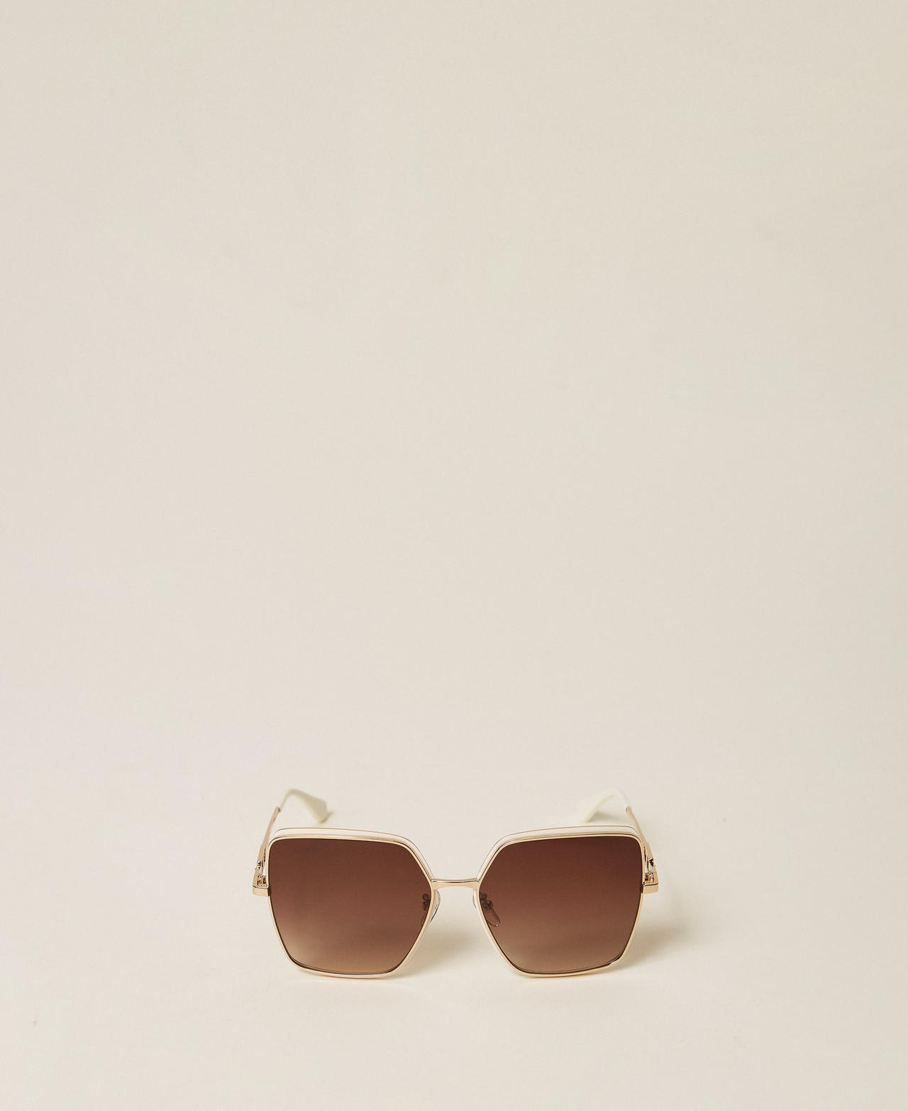 Lunettes de soleil carrées en métal