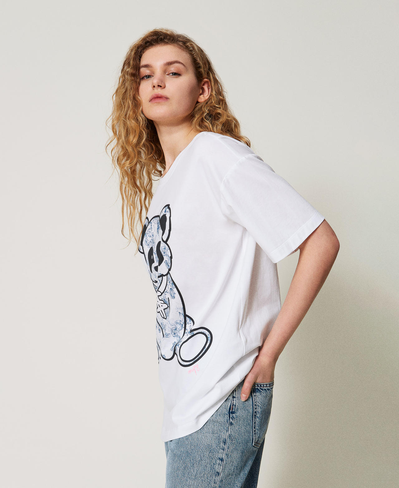 MYFO T-Shirt im Oversize-Fit Papers / Panda-Print Frau 251AQ2052_12442_02