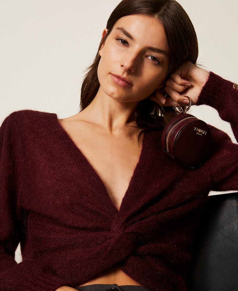 Münzbörse mit Schlüsselanhänger und Reißverschluss Purple Eden Frau 252TL8042_12635_T0