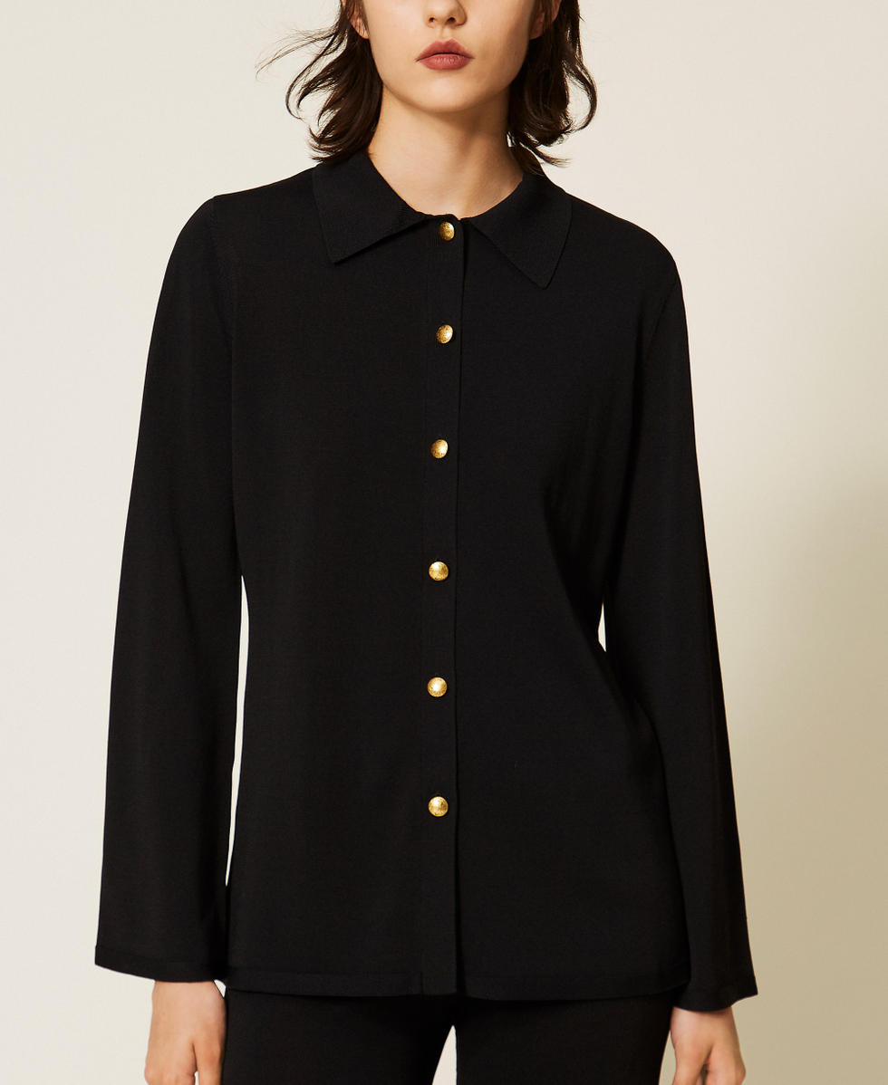 Camicia in maglia con bottoni