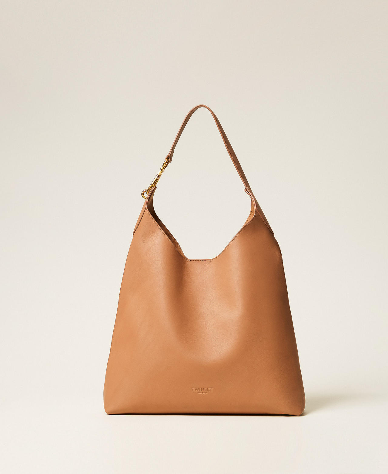 Besace en cuir avec mousqueton