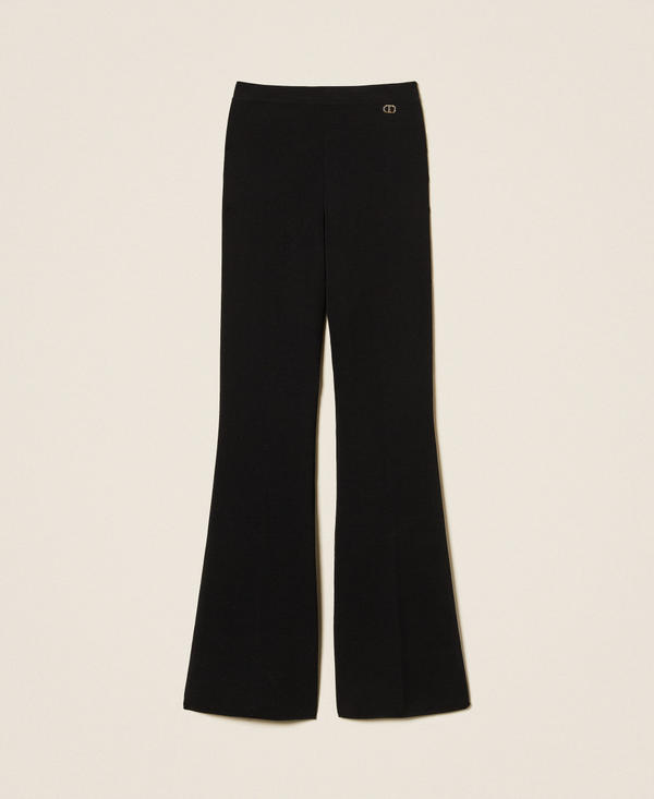 Трикотажные расклешенные брюки