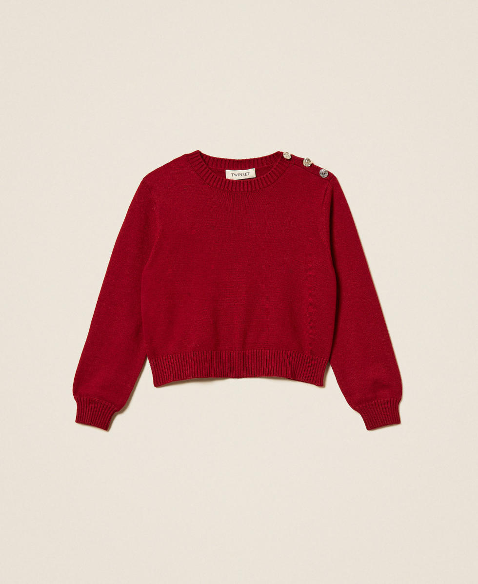 Maglia a righe con bottoni Red Ruby Bambina 262GJ3031_13704_S0