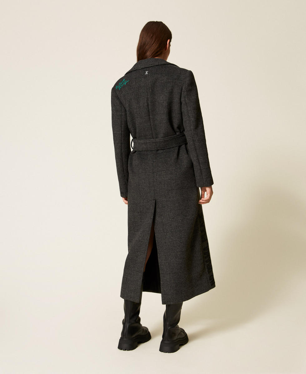 MYFO long checked wool cloth coat Winter Prince Of Wales Check Woman 252AQ2170_12921_04