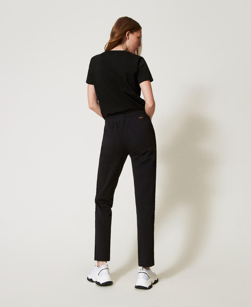Cigarette trousers with embroidery Black Woman 251LL2HEE_00006_03