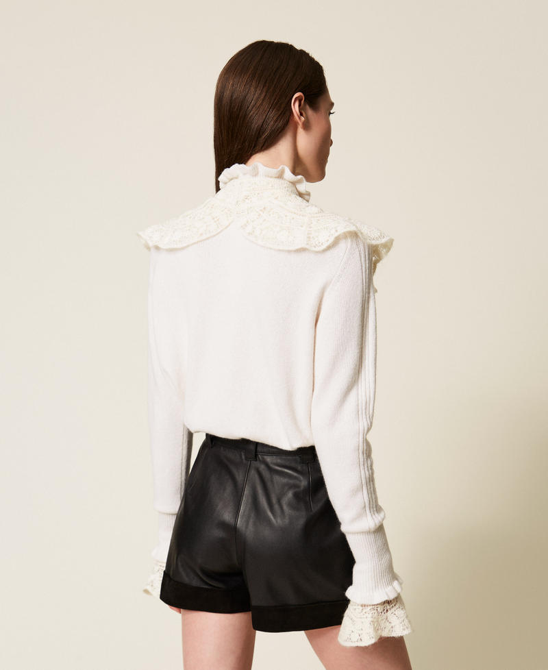 Leather shorts with belt Black Woman 252TS2120_00006_03