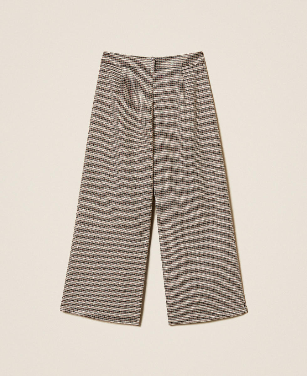 Houndstooth trousers Camel Houndstooth Girl 252GJ2104_12717_S1