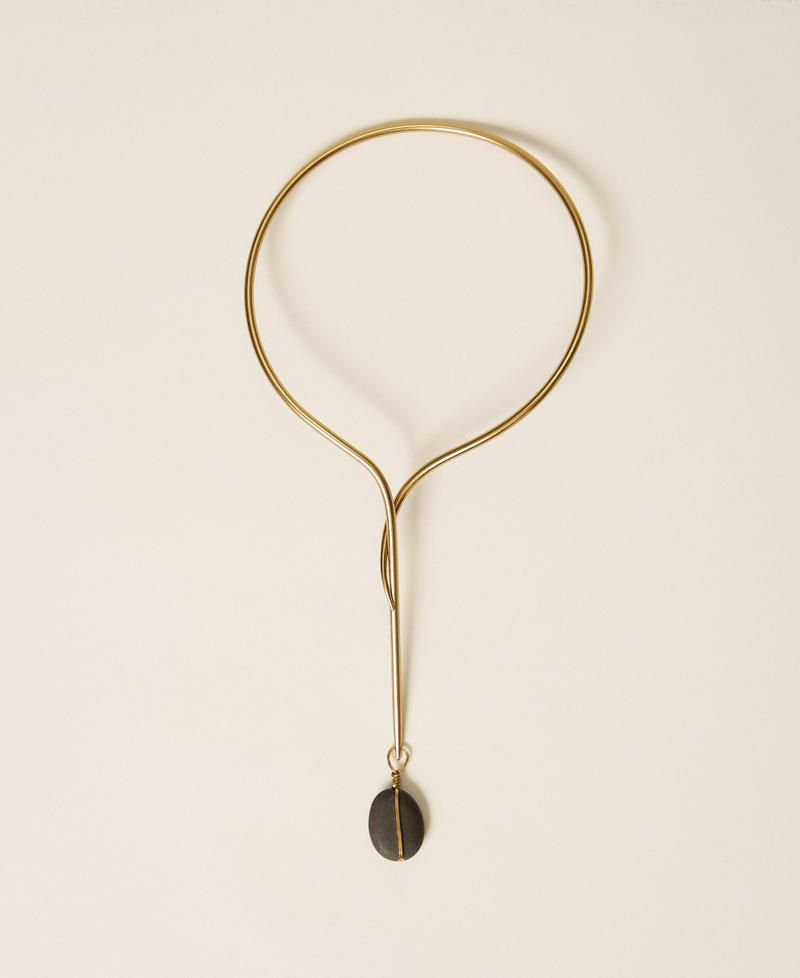 Choker necklaces with stone Old Gold Woman 252TS5DDD_12616_01