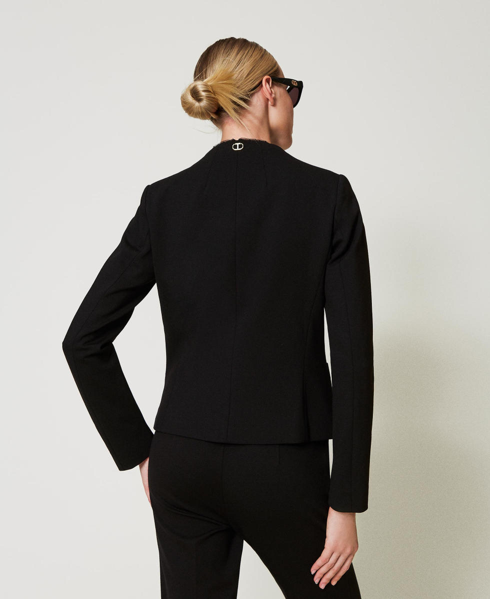 Chaqueta blazer con botones joya Negro Mujer 251TP2131_00006_03