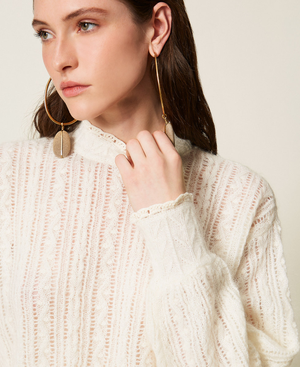 Pull en m&eacute;lange de mohair et laine