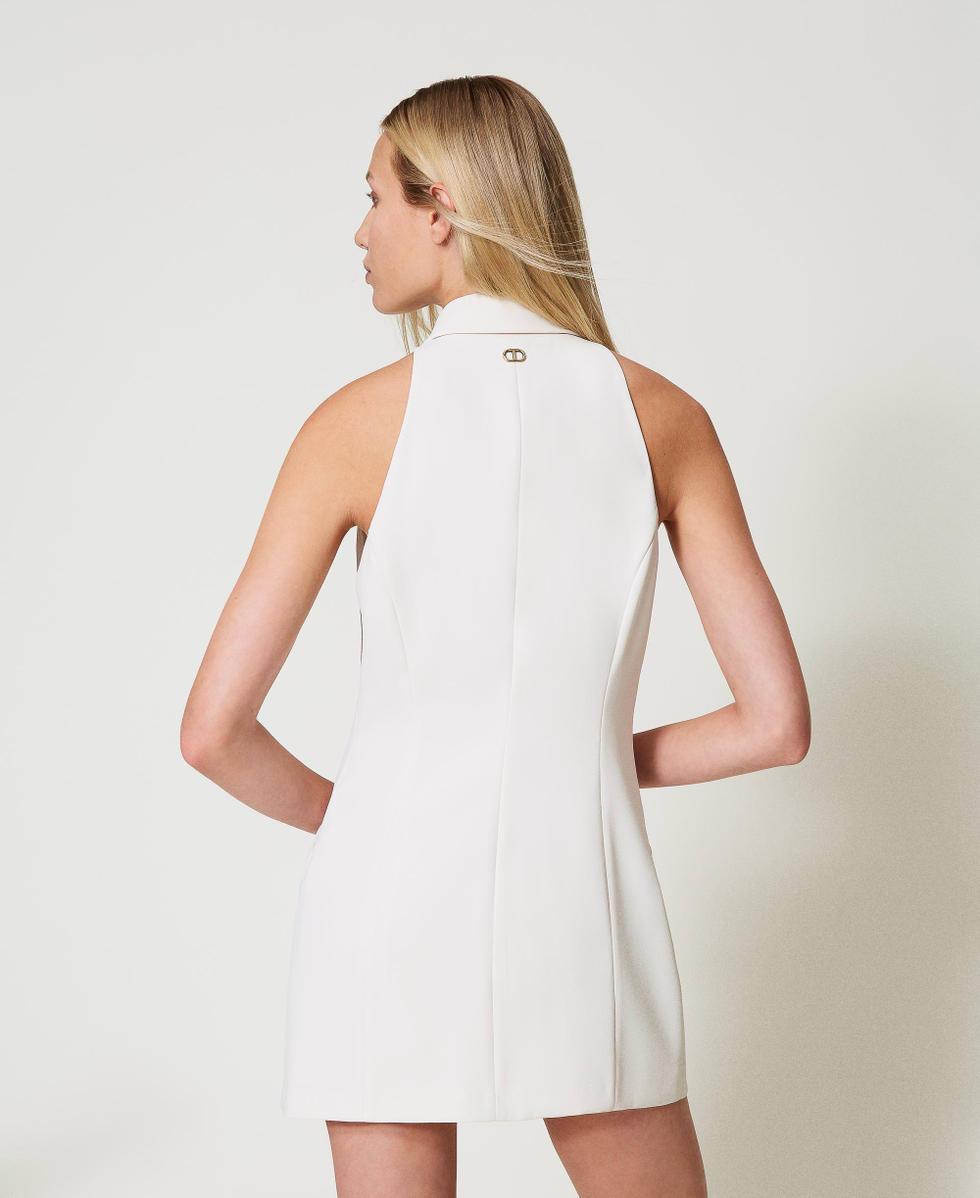 Tunique en cr&ecirc;pe fluide avec boutons Nacre Femme 251TP2104_00059_03