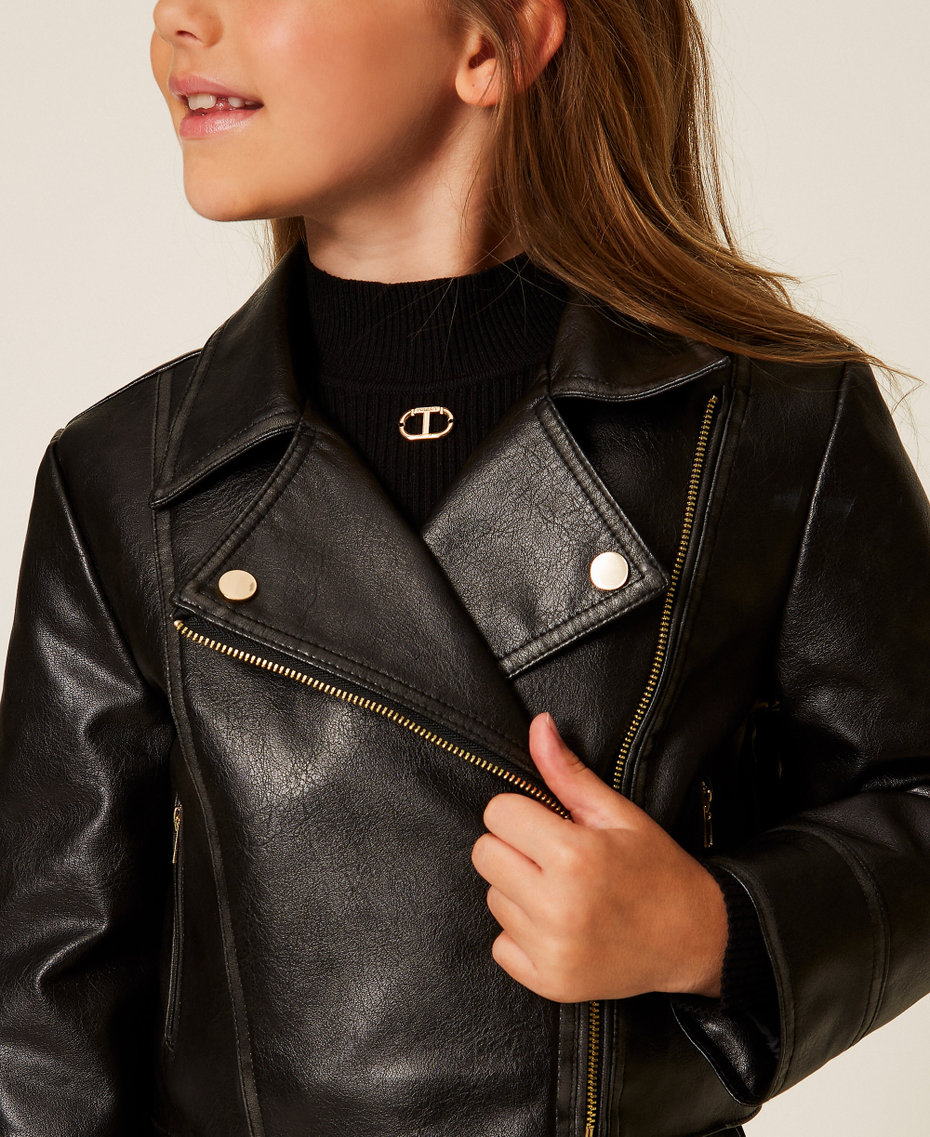 Perfecto effet cuir Noir Fille 252GJ2080_00006_05
