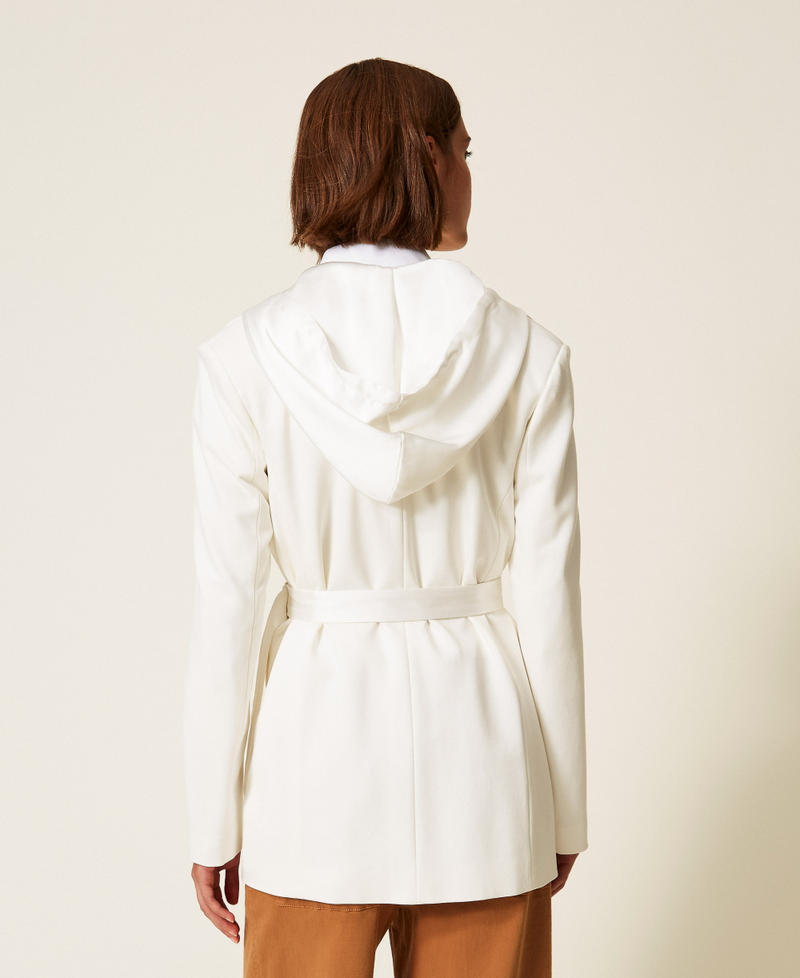 Blazer with satin details Off White Woman 252LI2UAA_00526_03