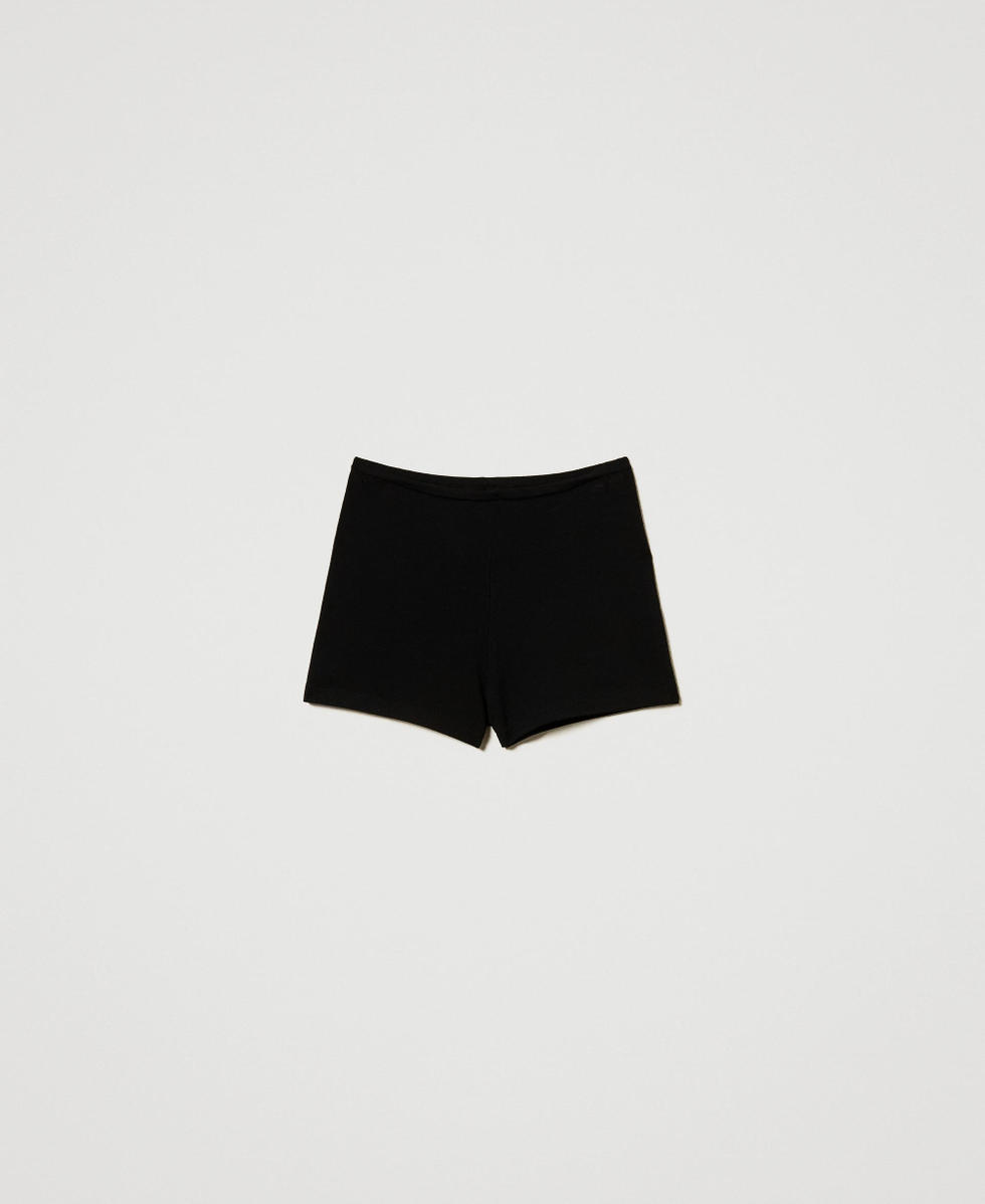 Fitted knit shorts Black Woman 251TP3017_00006_S0